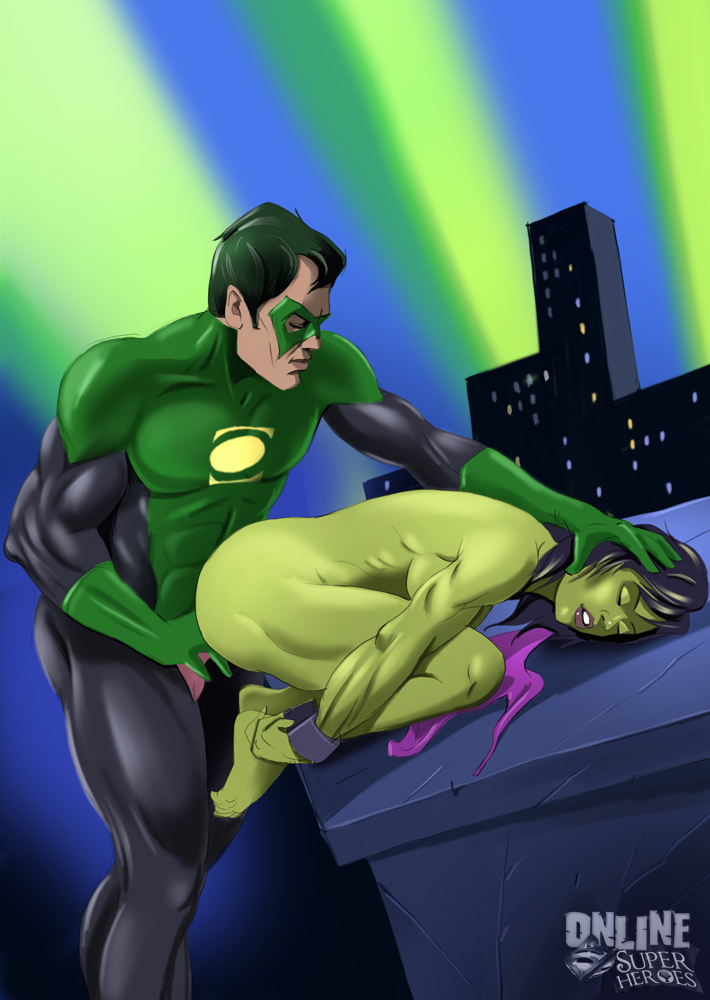 She Hulk- Green Lantern- Green Meeting Porn Comics